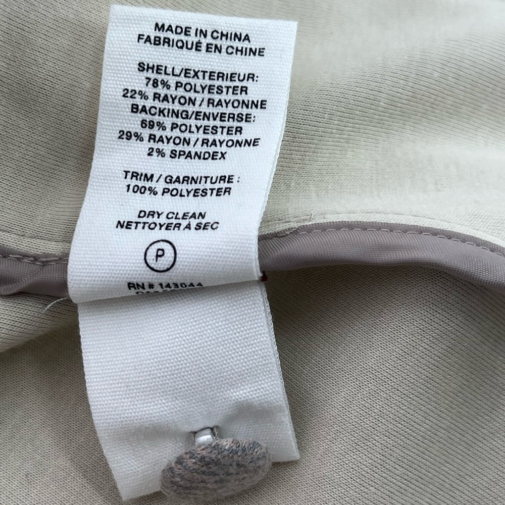 Anthropologie Avec Les Filles Tan Taupe Bow Fitted Blazer Jacket XS Extra Small - Picture 9 of 10